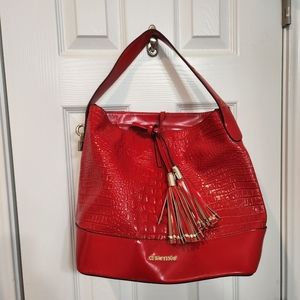 Charmes red leather bag